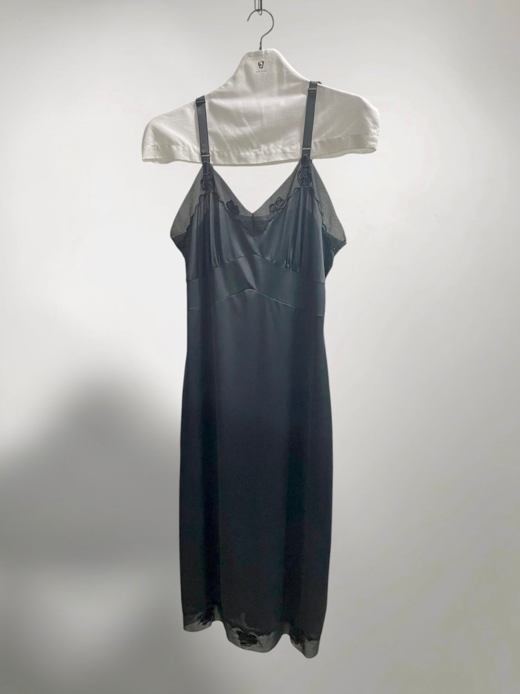 ブラック 花柄 シアー ワンピース 60s ヴィンテージ古着