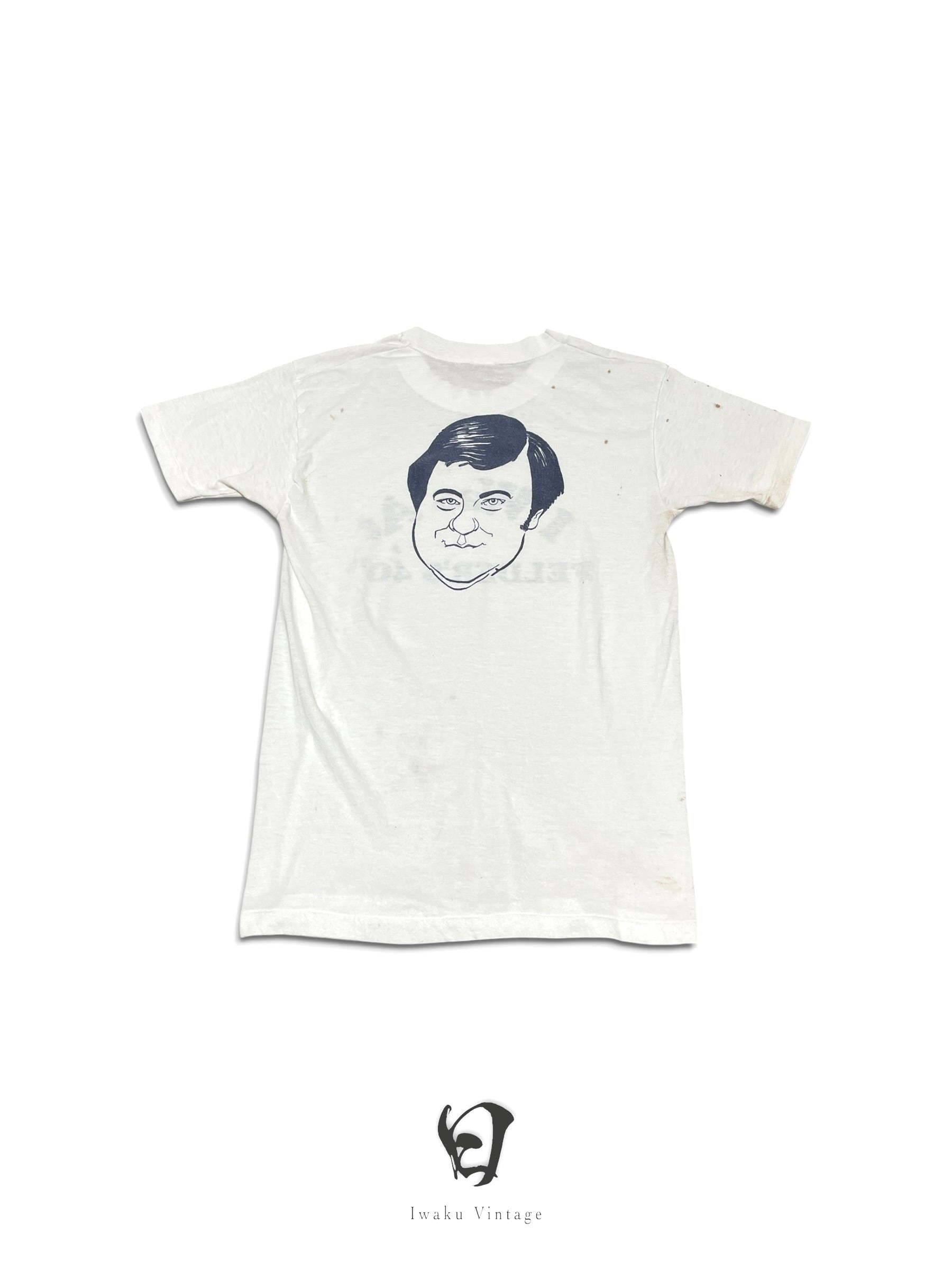 ホワイト コットン プリント Tシャツ 80s ヴィンテージ古着