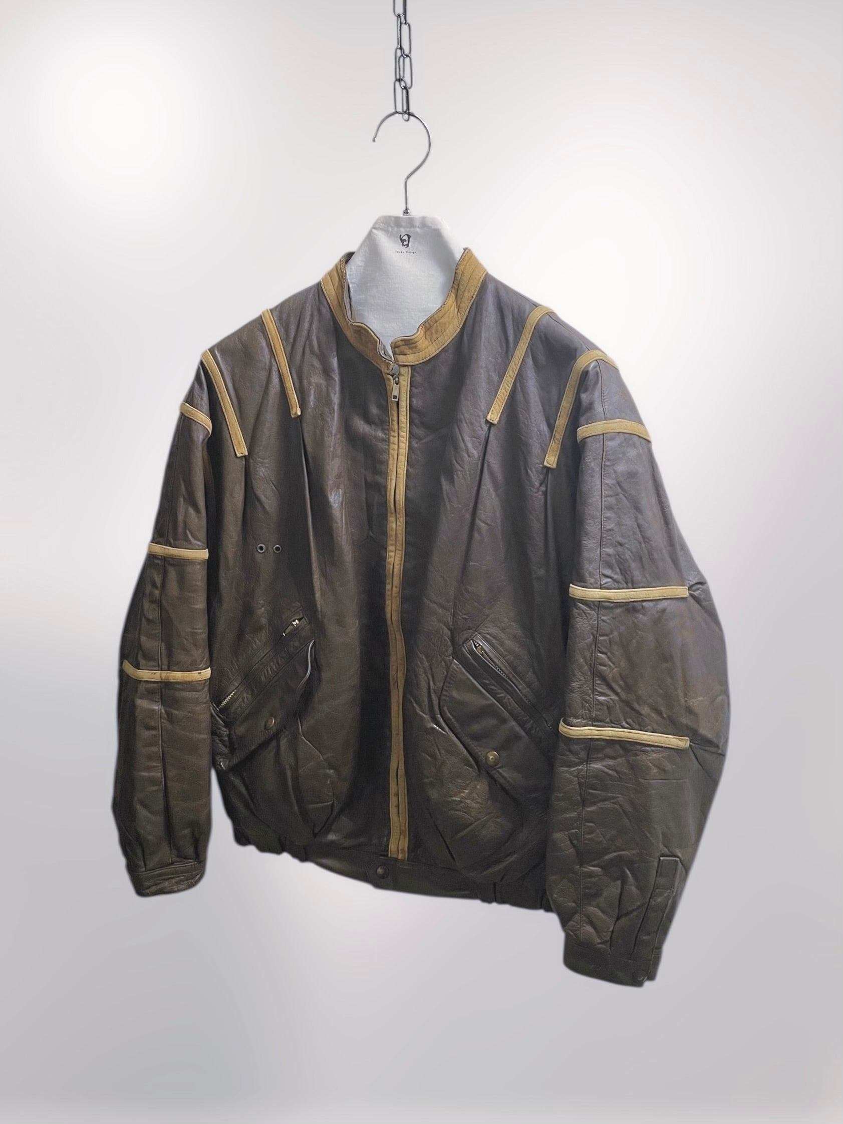 ブラウン レザー ジャケット 90s ヴィンテージ古着