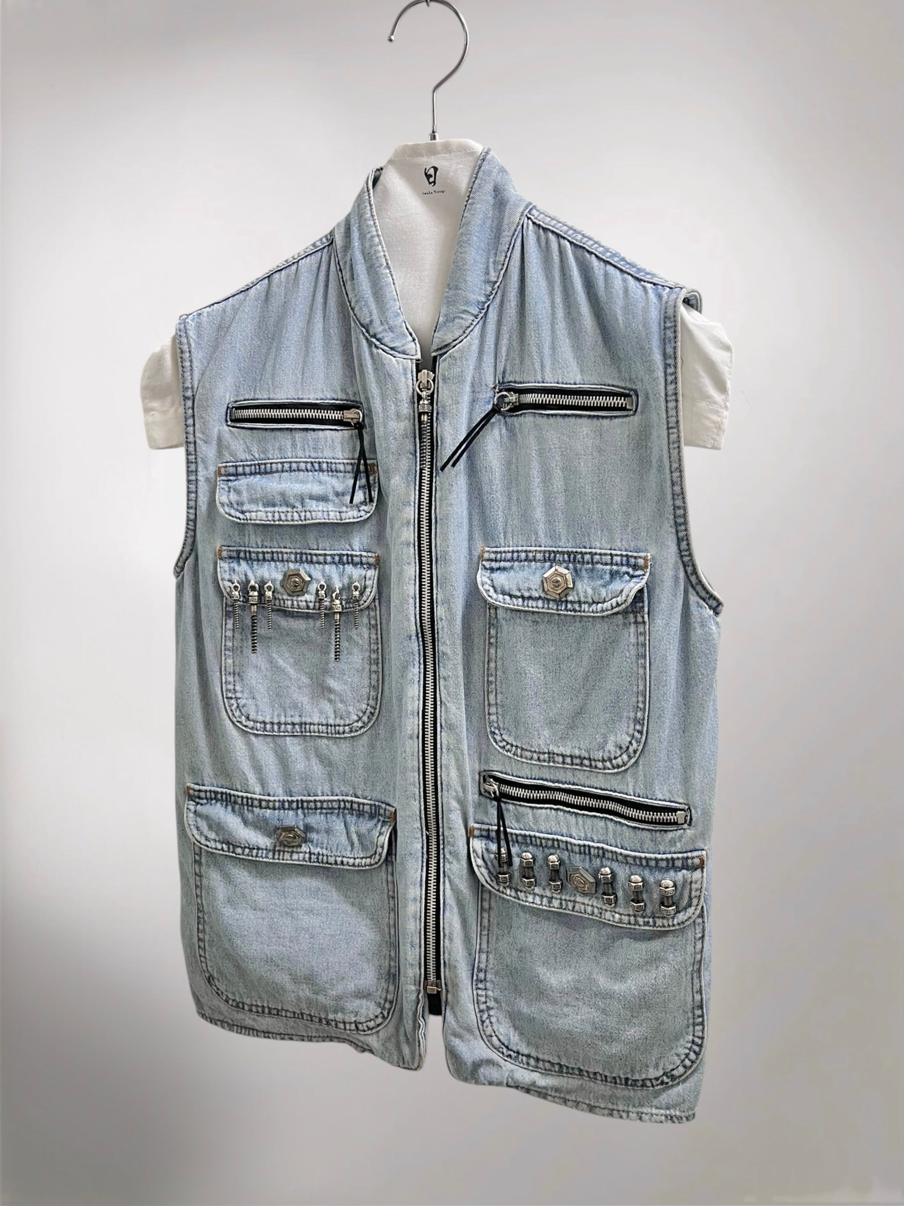ブルー デニム ベスト 90s ヴィンテージ古着